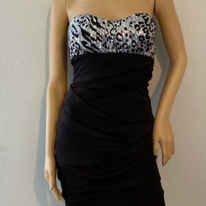 Ruby rox dress sequins leopard print size S